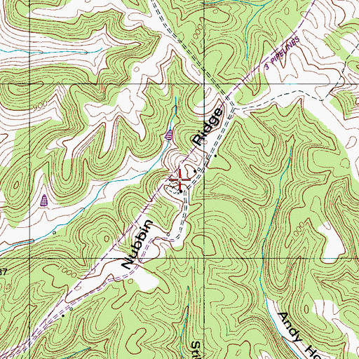 Topographic Map of Saint John School (historical), TN