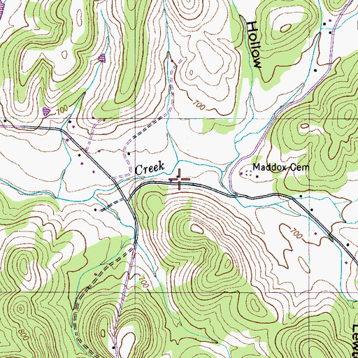 Topographic Map of Smyrna School (historical), TN