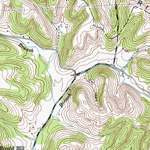 Topographic Map of Union Valley School (historical), TN