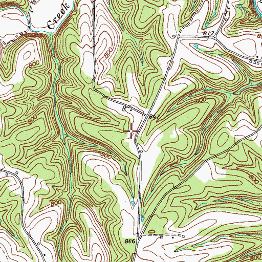 Topographic Map of Beech Grove School (historical), TN