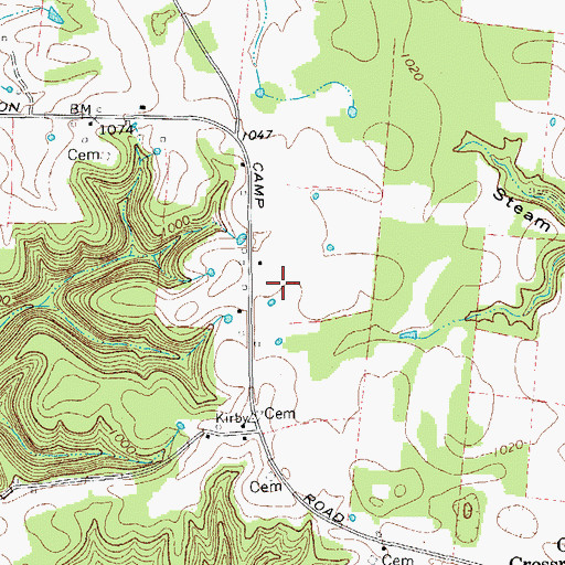 Topographic Map of Gum Grove School (historical), TN