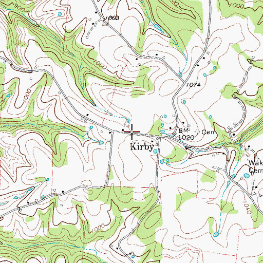 Topographic Map of Kirby Grove School (historical), TN