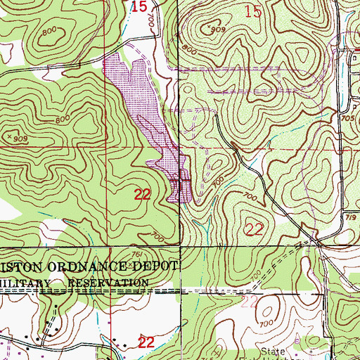 Topographic Map of Cone Reservoir Dam, AL