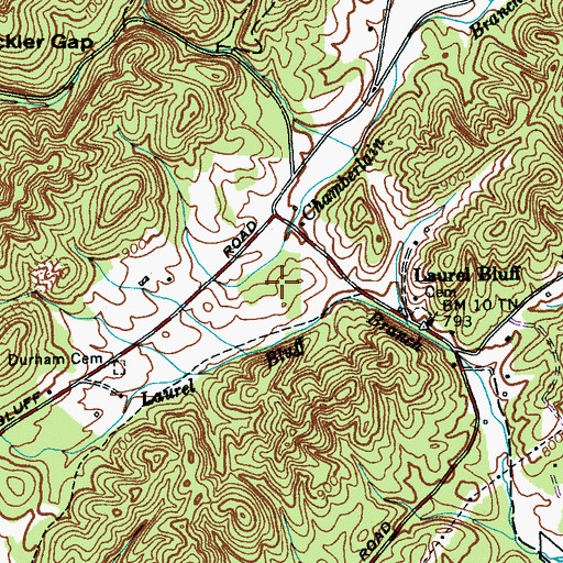 Topographic Map of Chamberlin School (historical), TN