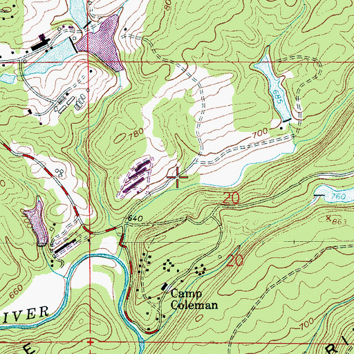 Topographic Map of Windsong Lake Dam, AL
