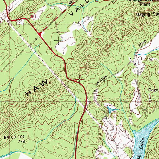 Topographic Map of Mountain View School (historical), TN