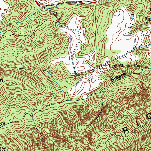 Topographic Map of Oak Grove School (historical), TN