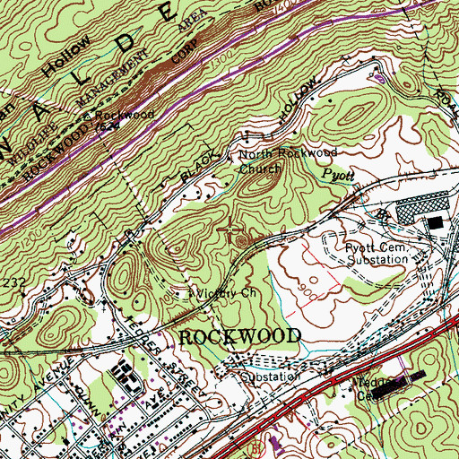 Topographic Map of Patton Mine, TN