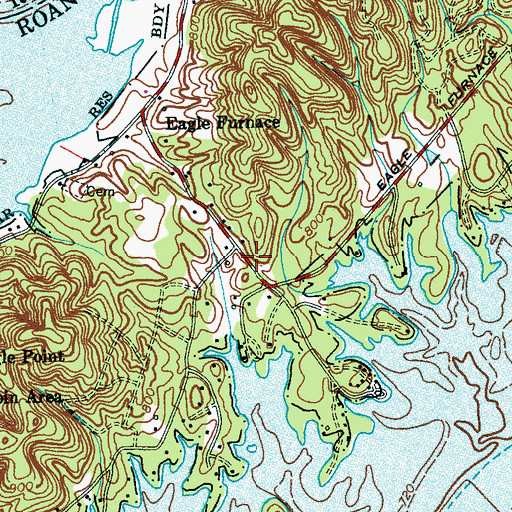 Topographic Map of Phillips Chapel (historical), TN