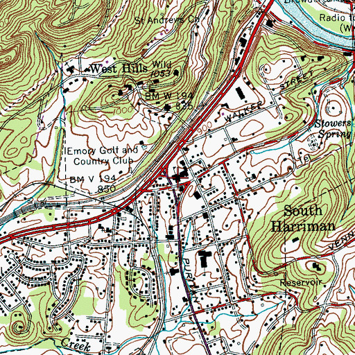 Topographic Map of Raymonds S Bowers Elementary School, TN