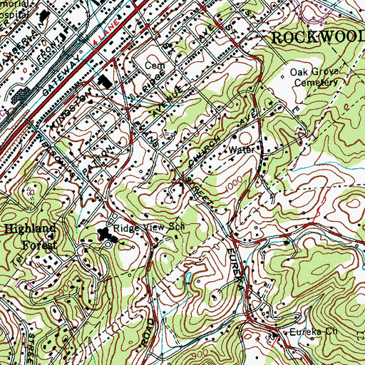 Topographic Map of The Tabernacle, TN