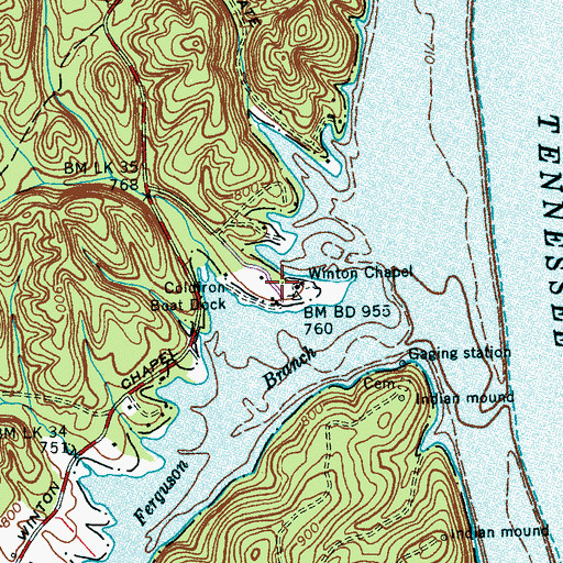 Topographic Map of Winton School (historical), TN