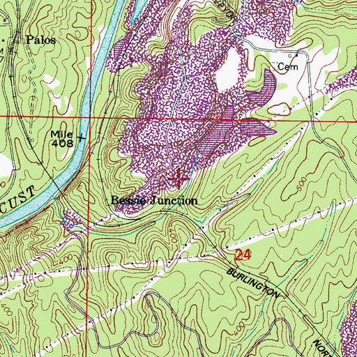 Topographic Map of Bessie Mines Number 3 Impoundment, AL