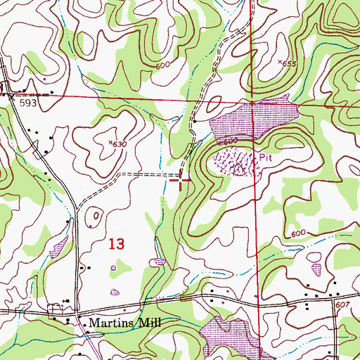 Topographic Map of Jones Blue Eye Lake, AL