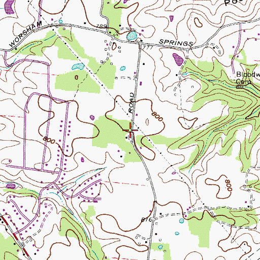 Topographic Map of Pinson School (historical), TN