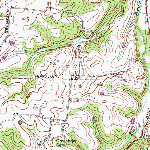 Topographic Map of Plainview School (historical), TN
