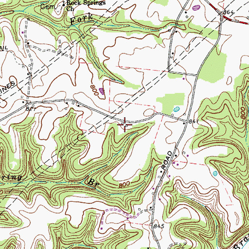 Topographic Map of Reeder School (historical), TN