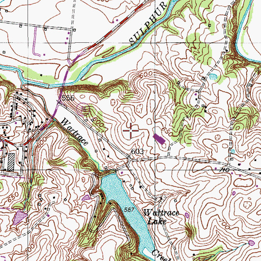 Topographic Map of Robertson County Vocational Center, TN