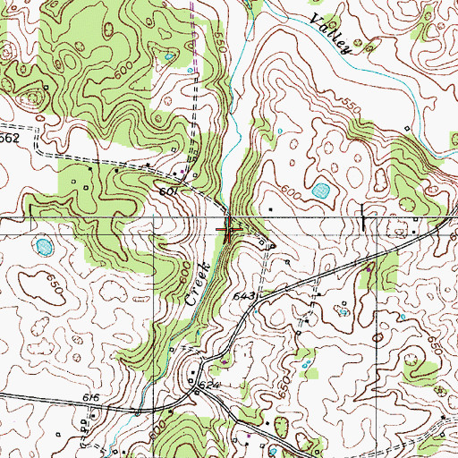 Topographic Map of Spring Creek School (historical), TN