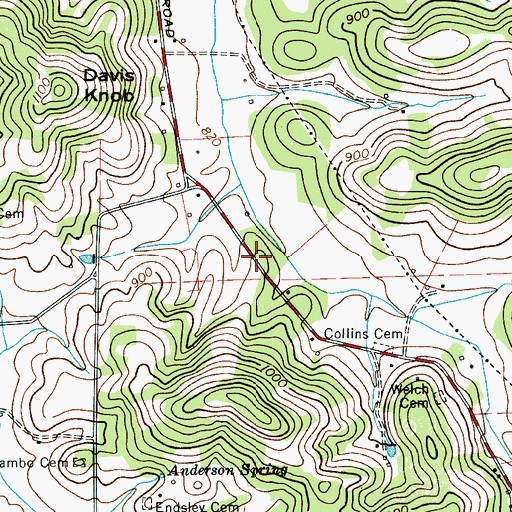 Topographic Map of Elk Ridge School (historical), TN
