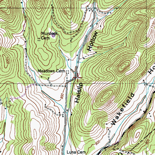 Topographic Map of Haislip School (historical), TN