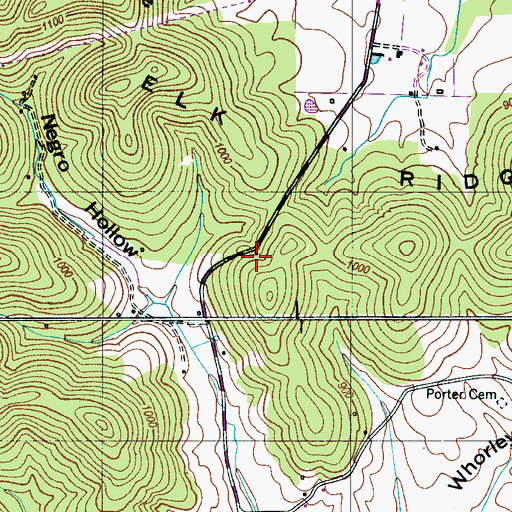 Topographic Map of Poplar Ridge School (historical), TN
