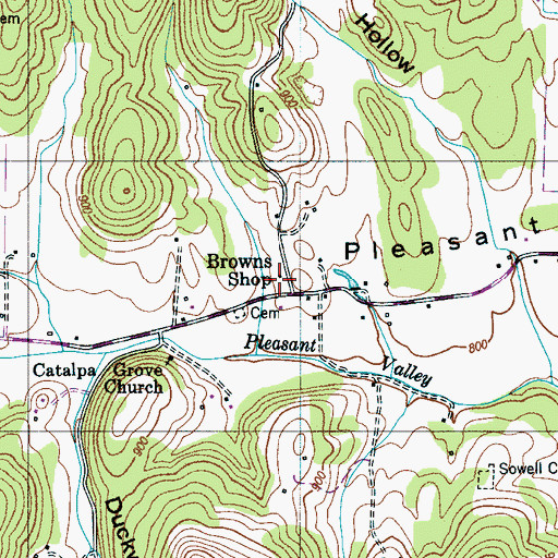 Topographic Map of Union School (historical), TN