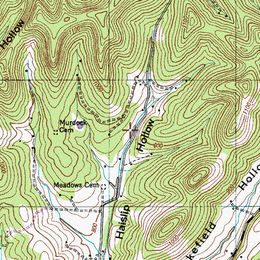 Topographic Map of Wakefield Chapel (historical), TN