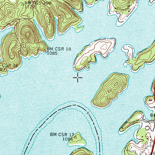 Topographic Map of Adril Church (historical), TN