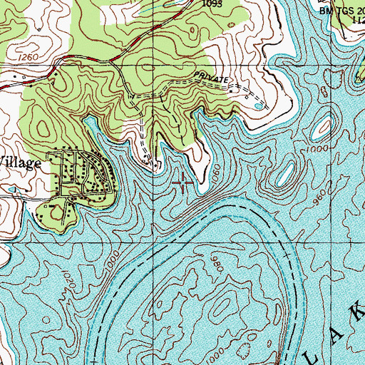 Topographic Map of Blackwell Branch Church (historical), TN