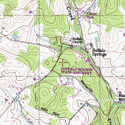 Topographic Map of Civilian Conservation Corps Camp Number 8 (historical), TN