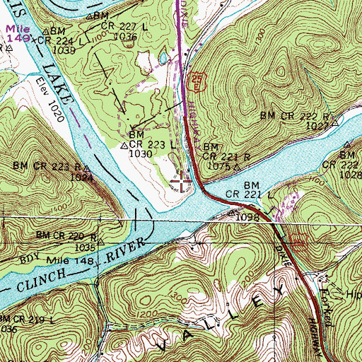 Topographic Map of Civilian Conservation Camp Number 27 (historical), TN