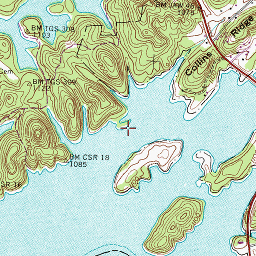 Topographic Map of Crosby School (historical), TN