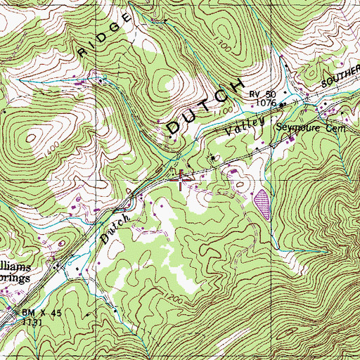 Topographic Map of Dutch Valley School (historical), TN