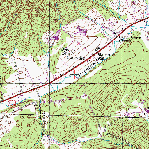 Topographic Map of Ellis Bridge (historical), TN