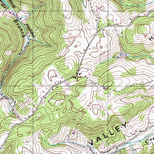 Topographic Map of Elm Springs School (historical), TN