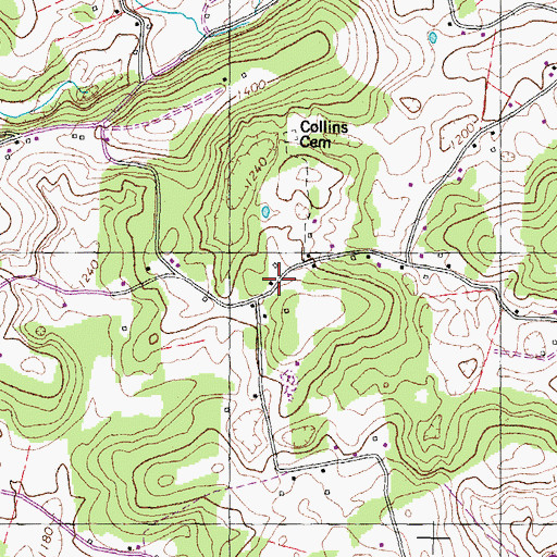 Topographic Map of Finley Store (historical), TN