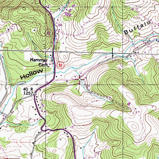Topographic Map of Hammer School (historical), TN