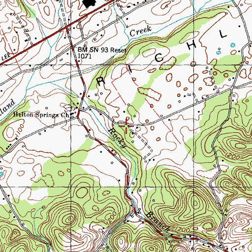 Topographic Map of Limestone School (historical), TN