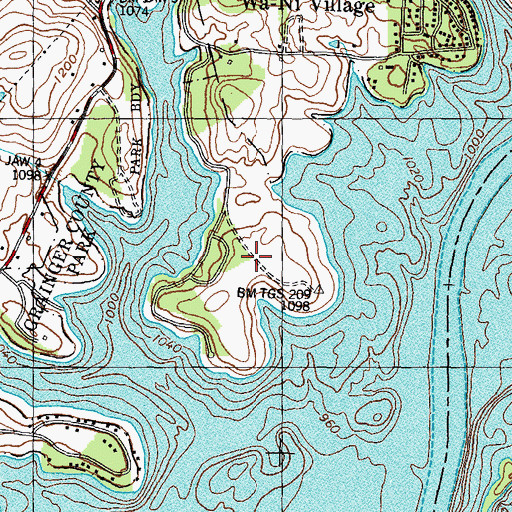 Topographic Map of May Springs Campground, TN