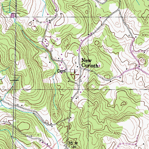 Topographic Map of Morgan School (historical), TN