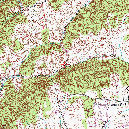 Topographic Map of Mullins School (historical), TN