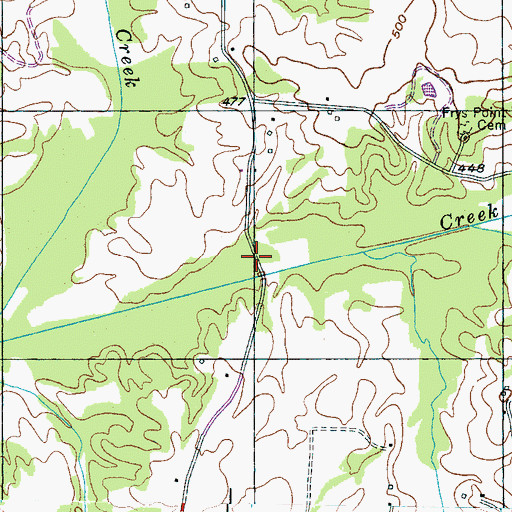 Topographic Map of Bells Mill (historical), TN