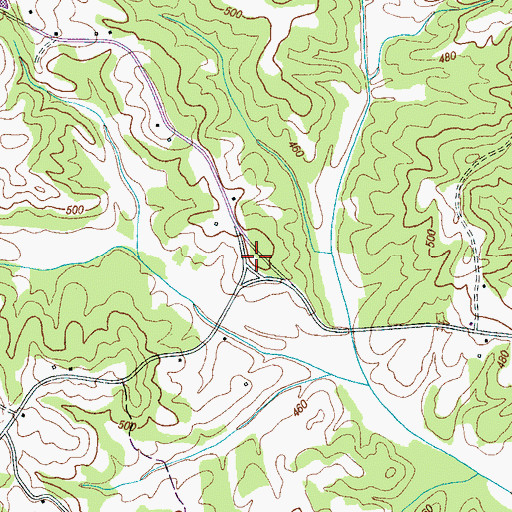 Topographic Map of Bishop School (historical), TN