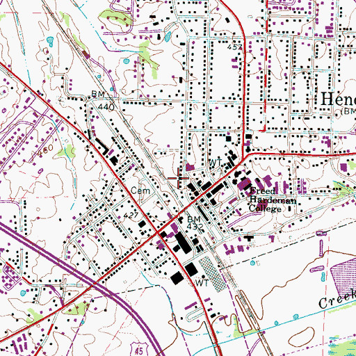 Topographic Map of First United Methodist Church, TN
