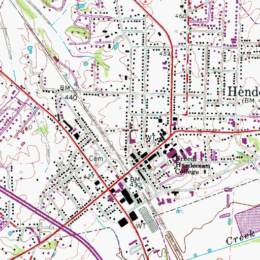 Topographic Map of Jackson Clinic of Henderson, TN