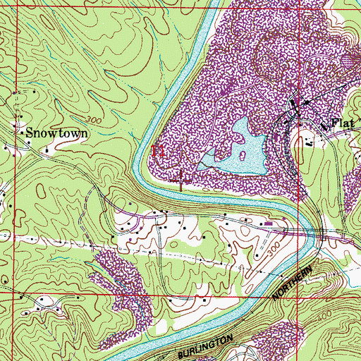 Topographic Map of Flat Top Mine - Number 1 Impoundment Dam, AL