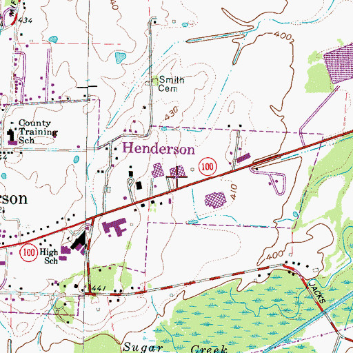 Topographic Map of Quinco Mental Health Center, TN