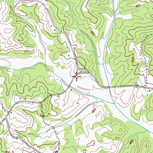 Topographic Map of Shady Grove School (historical), TN