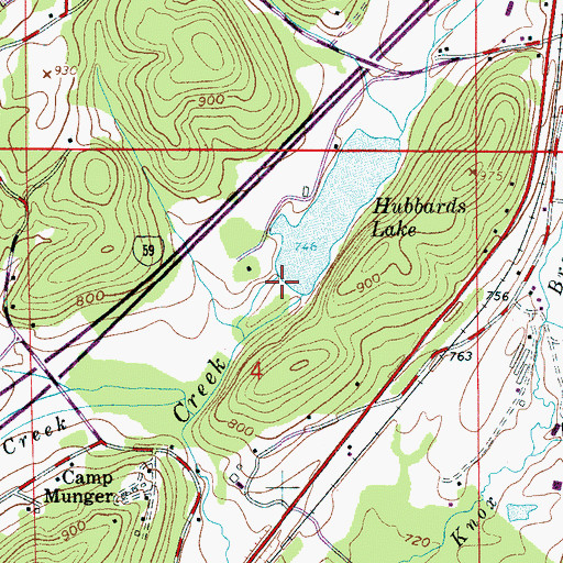 Topographic Map of Hubbards Lake Dam, AL